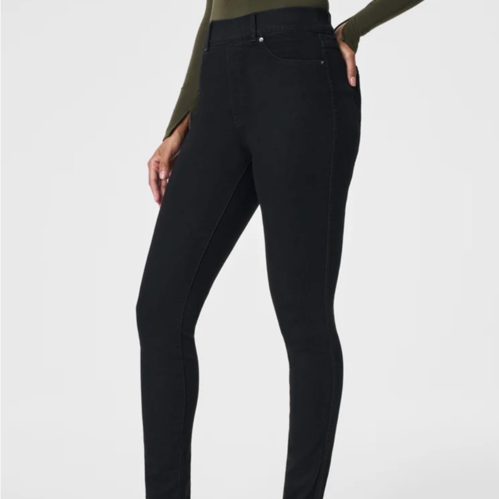 SPANX Women's Everywear Black Ankle Skinny Jeans Sz Small